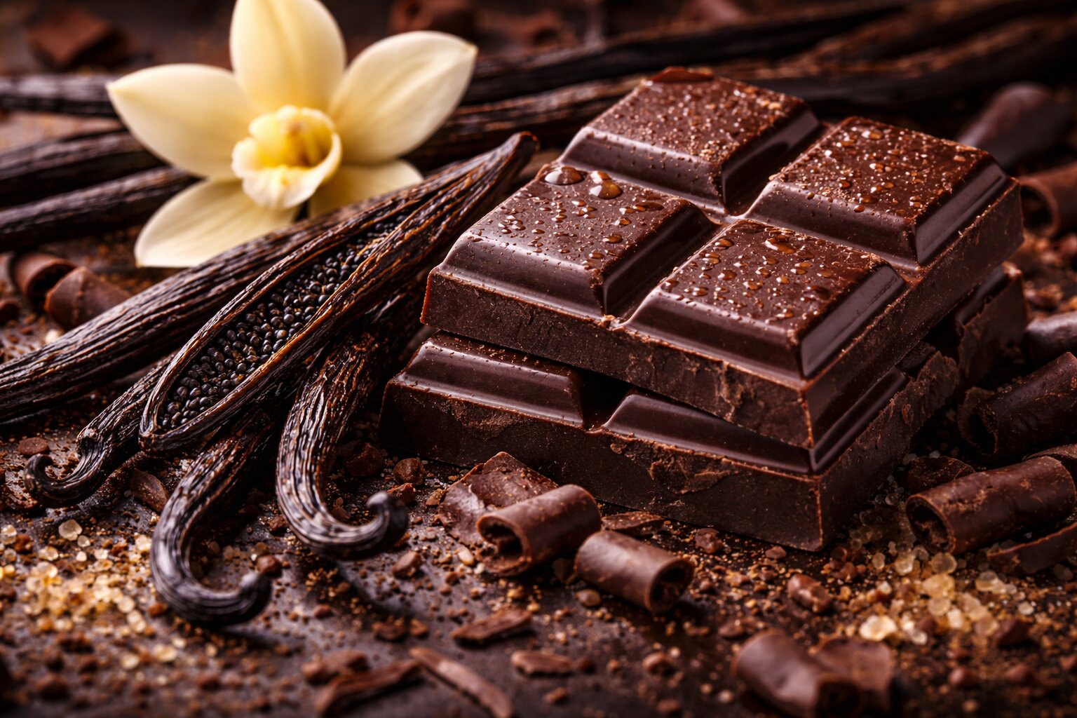 Tmavá čokoláda a vanilkové lusky